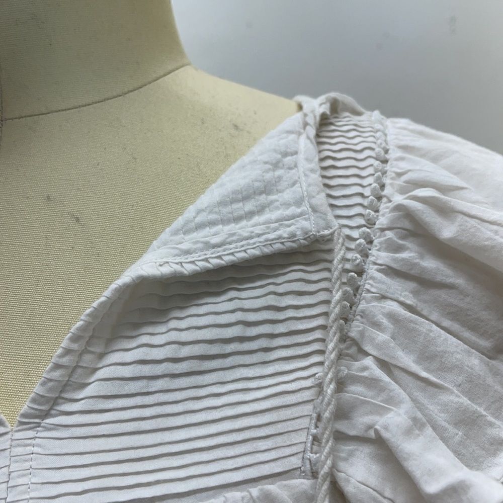 🅢🅐🅛🅔 Zhu Anthropologie Top Bronte Frill Top - Picture 11 of 16